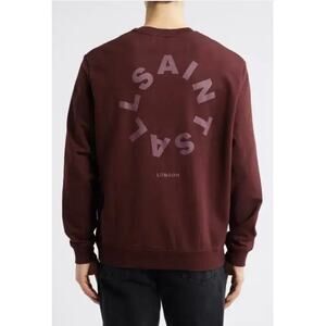 ALLSAINTS Tierra Cotton Graphic Sweatshirt - Mars Red XL